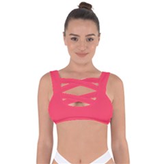 Neon Fuchsia	 - 	bandaged Up Bikini Top by ColorfulSwimWear