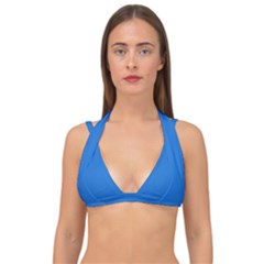 Bright Navy Blue	 - 	double Strap Halter Bikini Top by ColorfulSwimWear