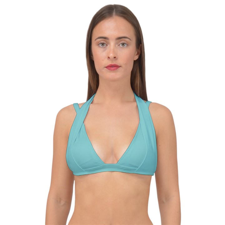 Northern Lights Blue	 - 	Double Strap Halter Bikini Top