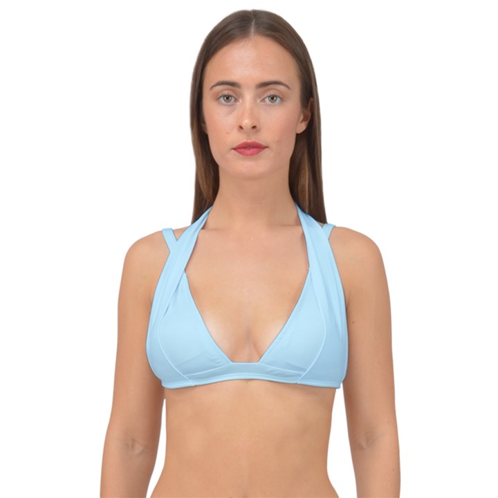 Robin Egg Blue	 - 	Double Strap Halter Bikini Top