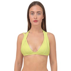 Light Lime Yellow	 - 	double Strap Halter Bikini Top by ColorfulSwimWear