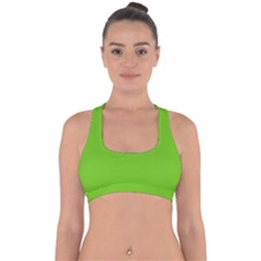 Alien Green	 - 	cross Back Hipster Bikini Top by ColorfulSwimWear