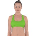 Alien Green	 - 	Cross Back Hipster Bikini Top View1