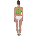 Alien Green	 - 	Cross Back Hipster Bikini Top View2