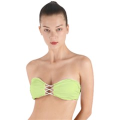 Mindaro Green	 - 	twist Bandeau Bikini Top by ColorfulSwimWear