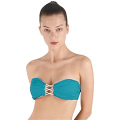 Viridian Green	 - 	twist Bandeau Bikini Top by ColorfulSwimWear