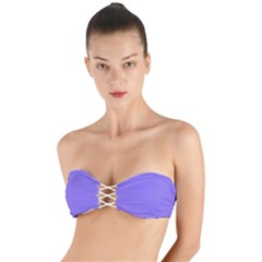 Sweet Crocus Purple	 - 	twist Bandeau Bikini Top by ColorfulSwimWear