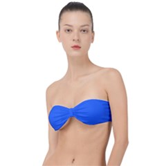 Ribbon Blue	 - 	classic Bandeau Bikini Top by ColorfulSwimWear