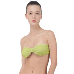 Light Lime Yellow	 - 	classic Bandeau Bikini Top by ColorfulSwimWear