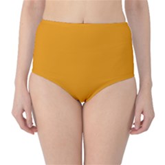 Mango Mojito Orange	 - 	classic High-waist Bikini Bottoms by ColorfulSwimWear