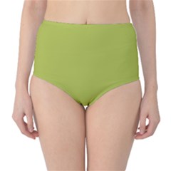 Avocado Green	 - 	classic High-waist Bikini Bottoms by ColorfulSwimWear