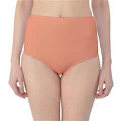 Light Orange	 - 	classic High-waist Bikini Bottoms by ColorfulSwimWear