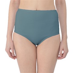 Greyish Turquoise	 - 	classic High-waist Bikini Bottoms by ColorfulSwimWear