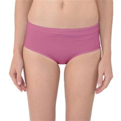 Cinnamon Satin Pink	 - 	Mid-Waist Bikini Bottoms