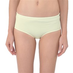 Creamy Yellow	 - 	mid-waist Bikini Bottoms by ColorfulSwimWear