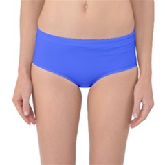 Neon Blue	 - 	mid-waist Bikini Bottoms by ColorfulSwimWear