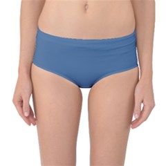 Queen Blue	 - 	mid-waist Bikini Bottoms by ColorfulSwimWear