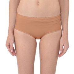 Raw Sienna Orange	 - 	mid-waist Bikini Bottoms by ColorfulSwimWear