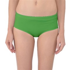 Spring Green	 - 	mid-waist Bikini Bottoms by ColorfulSwimWear