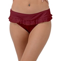 Falu Red	 - 	frill Bikini Bottoms by ColorfulSwimWear