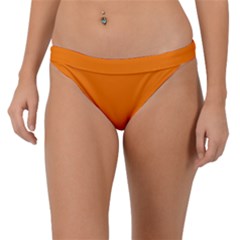 Heat Wave Orange	 - 	band Bikini Bottoms by ColorfulSwimWear