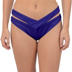 Berry Blue	 - 	double Strap Halter Bikini Bottoms by ColorfulSwimWear