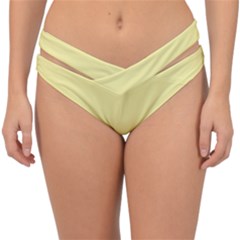 Banana Yellow	 - 	double Strap Halter Bikini Bottoms by ColorfulSwimWear