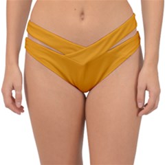 Mango Mojito Orange	 - 	double Strap Halter Bikini Bottoms by ColorfulSwimWear