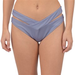 Manatee Grey	 - 	double Strap Halter Bikini Bottoms by ColorfulSwimWear