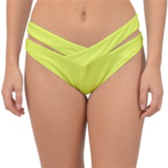 Lemon Yellow	 - 	double Strap Halter Bikini Bottoms by ColorfulSwimWear