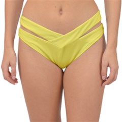 Maize Yellow	 - 	double Strap Halter Bikini Bottoms by ColorfulSwimWear