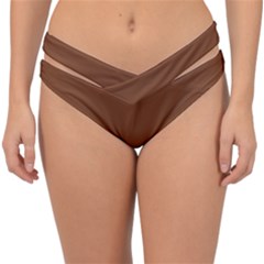 Toffee Brown	 - 	double Strap Halter Bikini Bottoms by ColorfulSwimWear