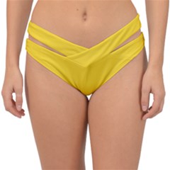 Vibrant Yellow	 - 	double Strap Halter Bikini Bottoms by ColorfulSwimWear