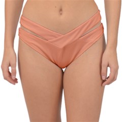 Light Orange	 - 	double Strap Halter Bikini Bottoms by ColorfulSwimWear