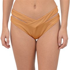 Sandy Orange	 - 	double Strap Halter Bikini Bottoms by ColorfulSwimWear