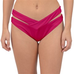 Spanish Carmine	 - 	double Strap Halter Bikini Bottoms by ColorfulSwimWear