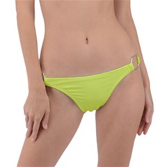 Lemon Yellow	 - 	ring Detail Bikini Bottoms by ColorfulSwimWear