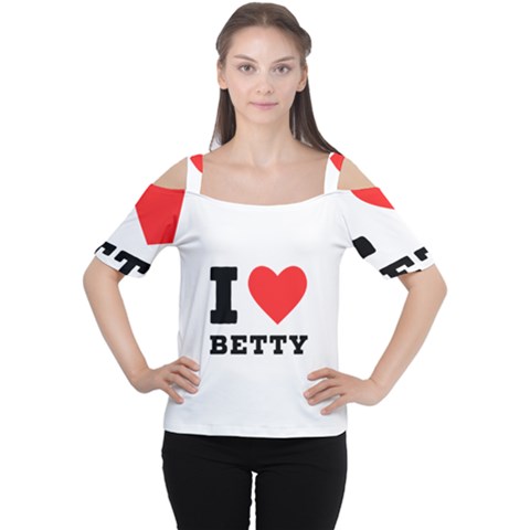 I Love Betty Cutout Shoulder Tee by ilovewhateva