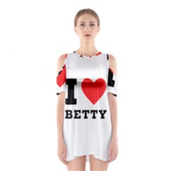 I Love Betty Shoulder Cutout One Piece Dress by ilovewhateva