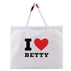 I Love Betty Zipper Large Tote Bag by ilovewhateva