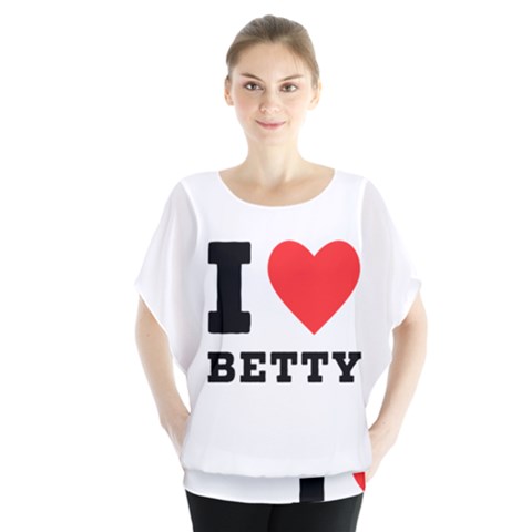 I Love Betty Batwing Chiffon Blouse by ilovewhateva