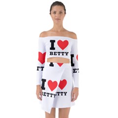 I Love Betty Off Shoulder Top With Skirt Set by ilovewhateva