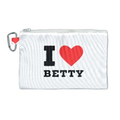 I Love Betty Canvas Cosmetic Bag (large) by ilovewhateva