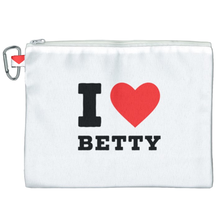 I love betty Canvas Cosmetic Bag (XXL)