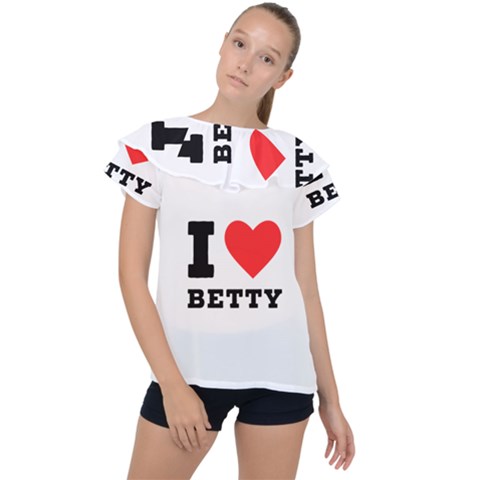 I Love Betty Ruffle Collar Chiffon Blouse by ilovewhateva