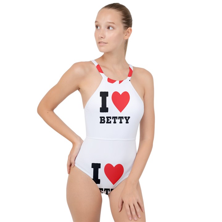 I love betty High Neck One Piece Swimsuit