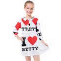 I love betty Kids  Quarter Sleeve Shirt Dress View1