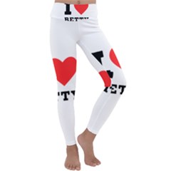 I Love Betty Kids  Lightweight Velour Classic Yoga Leggings by ilovewhateva