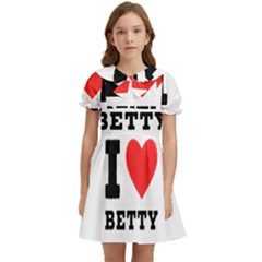 I Love Betty Kids  Bow Tie Puff Sleeve Dress by ilovewhateva