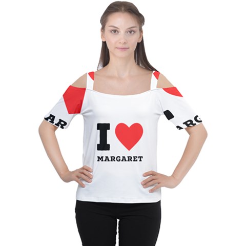 I Love Margaret Cutout Shoulder Tee by ilovewhateva